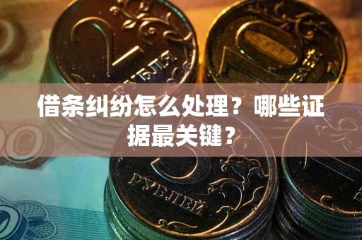 北京借条纠纷怎么处理？哪些证据最关键？
