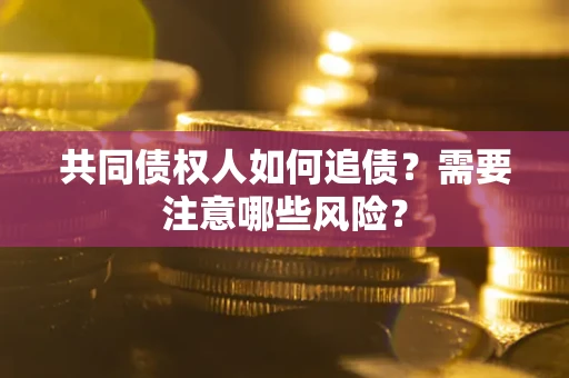 北京共同债权人如何追债？需要注意哪些风险？