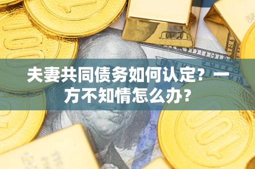 北京夫妻共同债务如何认定？一方不知情怎么办？