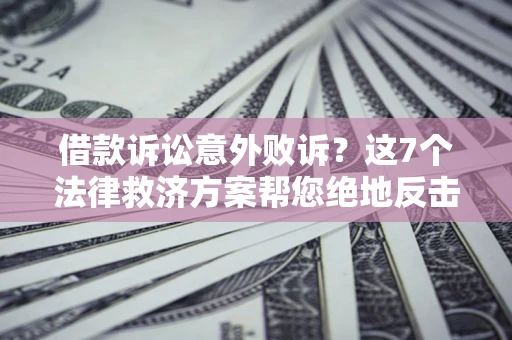北京借款诉讼意外败诉？这7个法律救济方案帮您绝地反击！