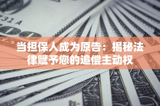 北京当担保人成为原告：揭秘法律赋予您的追偿主动权
