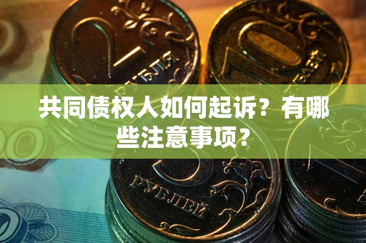 北京共同债权人如何起诉？有哪些注意事项？