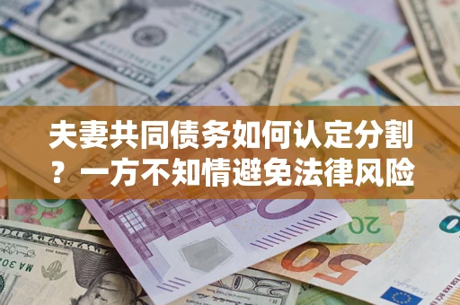 北京夫妻共同债务如何认定分割？一方不知情避免法律风险必看！